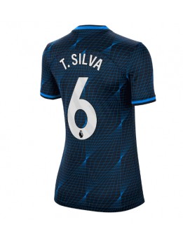 Billige Chelsea Thiago Silva #6 Bortedrakt Dame 2023-24 Kortermet